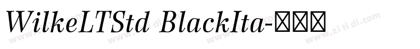WilkeLTStd BlackIta字体转换